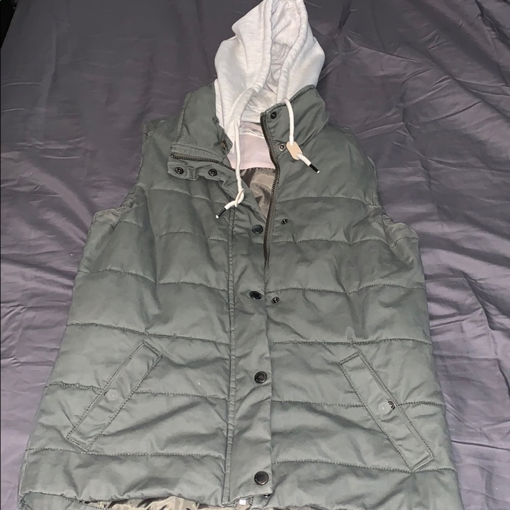 Olive green vest